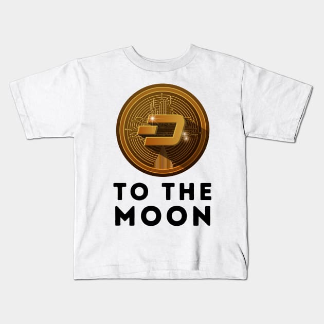 Dash to the Moon Kids T-Shirt by blueduckstuff